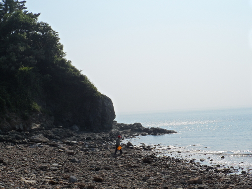 운여 해변 남측 갯바위 자료사진